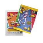 Overjoy Premium Notebook Pop Comic Art 3-IN-1 (Single Line - Four Line - Square-12mm)