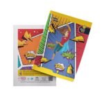 Overjoy Premium Notebook Pop Comic Art 3-IN-1 (Single Line - Four Line - Square-12mm)