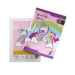 Overjoy Premium Notebook Born To Ride Unicorn Square 12mm
